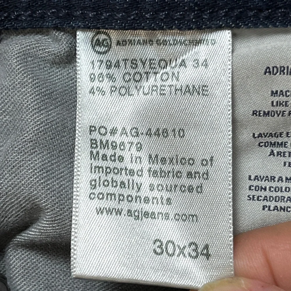 AG Adriano Goldschmied The Everett Jeans Mens 30x34 Dark Indigo Slim Straight